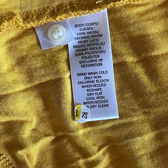 LOFT Mustard Floral Cutout Tank Top - Picture 6 of 6